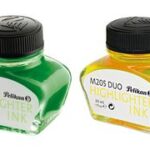 Pelikan markeerstiftvulling in fles, fel geel.