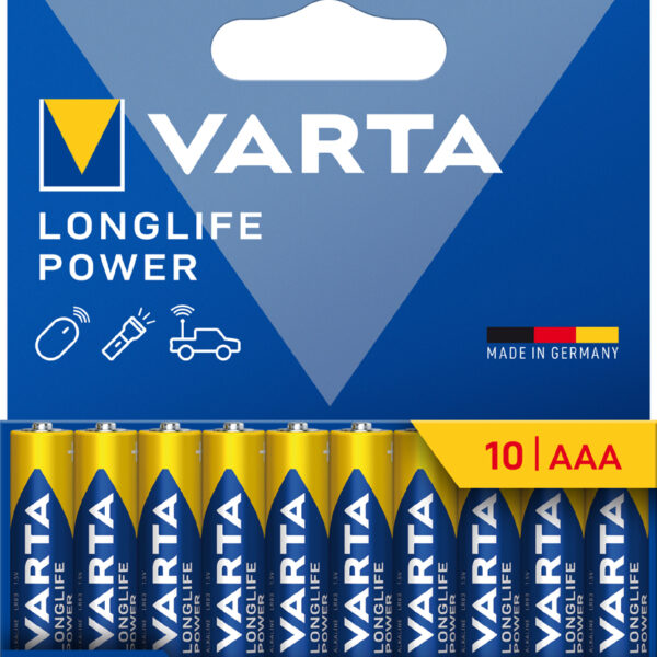 VARTA Alkaline batterij 'LONGLIFE POWER', Micro AAA, 10 stuks
