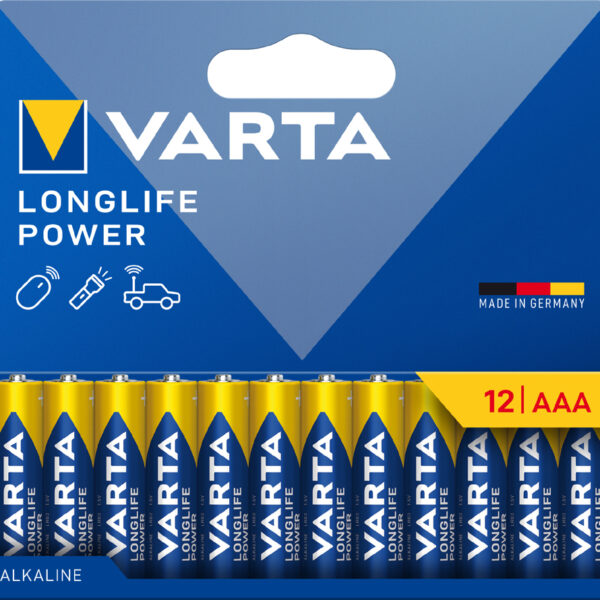 VARTA Alkaline batterij 'LONGLIFE POWER', Micro AAA, 12 stuks
