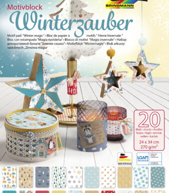 Inspiratieblok 'Wintermagie', 240 x 340 mm, 20 vellen