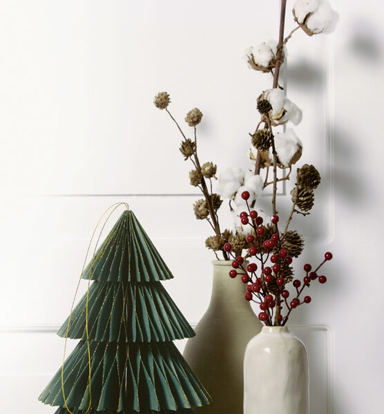 Honingraatvormige decoratie klassieke kerstboom, groot formaat.