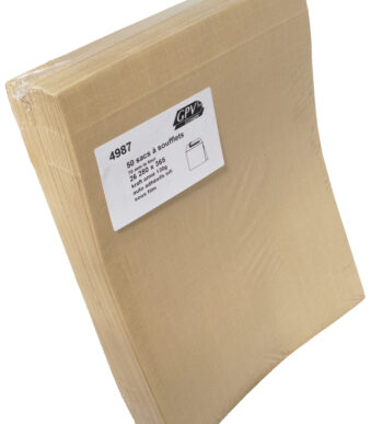 GPV akte-envelop met zijvouw en blokbodem 26, 27,5 x 36,5 x 7 cm, zonder venster, vezelversterkt, ze