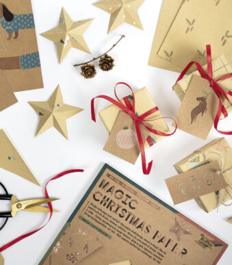 Kraftpapierblok MAGISCHE KERSTPAPIER, A4-formaat