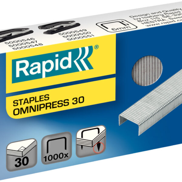 Rapid nietjes Omnipress 30, verzinkt