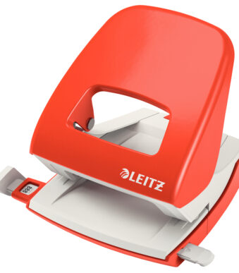 LEITZ perforator Nexxt 5008, ponscapaciteit: 30 vel, lichtrood