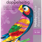 Aluminiumfolie om te knutselen, 185 x 295 mm, 5 vellen in knutselmap.