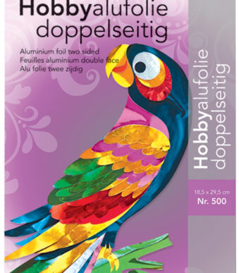 Aluminiumfolie om te knutselen, 185 x 295 mm, 5 vellen in knutselmap.