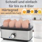 PROFI COOK eierkoker PC-EK 1275, zwart / zilver, 400 Watt