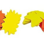 Pijlsymbolen-etiketten, geel/oranje, 240 x 320 mm