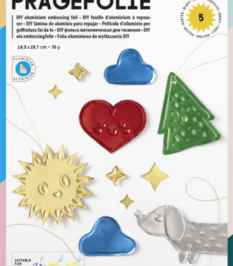 Reliëffoliedoosje, 185 x 290 mm, 5 vellen, assorti