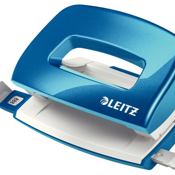 LEITZ perforator Mini NeXXt WOW 5060, blauw, in doos