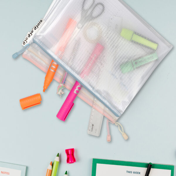 djois mapje met ritssluiting ZIPPER Pastel, DIN A4, PVC, kleuren assorti