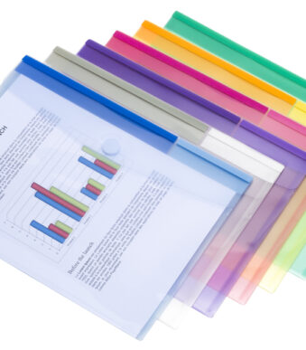 Documentenmap DIN A4, PP, geassorteerde kleuren