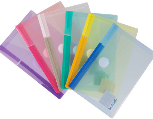 Documentenhoes DIN A6, polypropyleen, geassorteerde kleuren