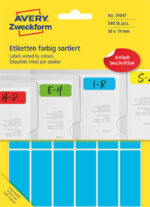 AVERY Zweckform universele etiketten, 50 x 19 mm, gekleurd, 30 vel, permanent