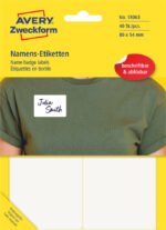 AVERY Zweckform naametiketten, 80 x 54 mm, verwijderbaar, wit, 10 vel, handschrift