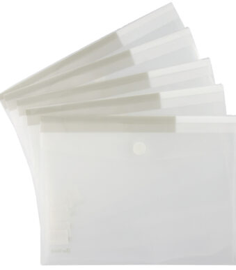 Documentenmapje A4, kunststof, transparant