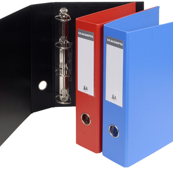 EXACOMPTA ringband Eco-Carto, A4, 4 rings-trekmechaniek, zwart, rug 70 mm