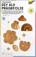 Koperen stempelfoliemap, formaat 185 x 290 mm, 3 vellen