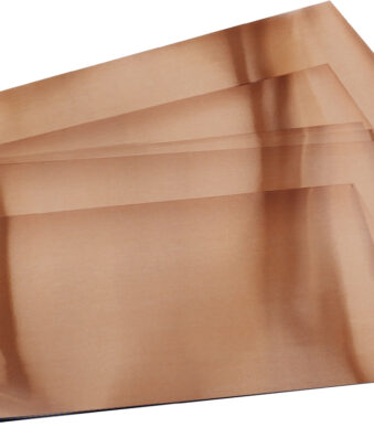 Koperen stempelfoliemap, formaat 185 x 290 mm, 3 vellen