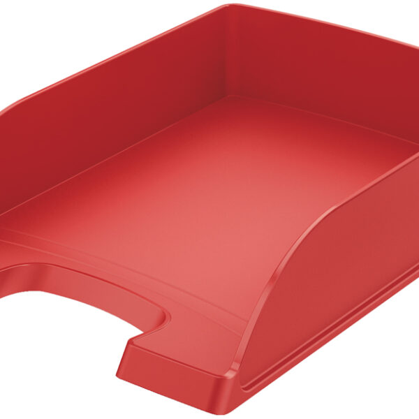 LEITZ brievenbakje, Plus Standaard, A4, polystyrol, rood transparant