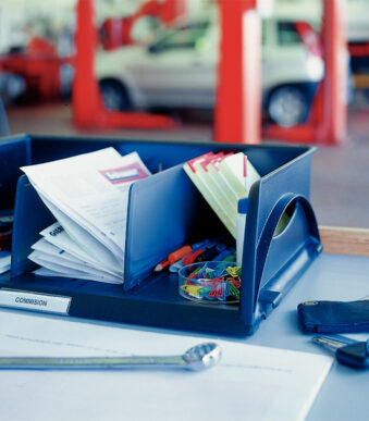 LEITZ opbergmand Sorty, DIN A4/C4 liggend, blauw