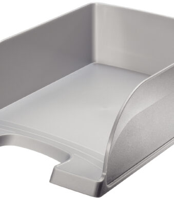 LEITZ brievenbakje, Plus Jumbo, DIN A4, polystyrol, zilver