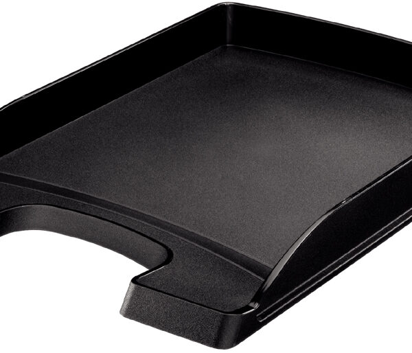 LEITZ brievenbakje, Plus Laag, DIN A4, polystyrol, zwart
