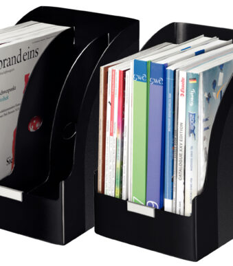 LEITZ tijdschriftencassette Plus Jumbo, DIN A4, Polystyrol, zwart