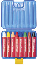 EBERHARD FABER driehoekig waskrijt WINNER, 8 stuks in etui