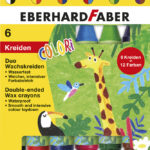 EBERHARD FABER waskrijt Duo COLORI, 6 stuks in etui