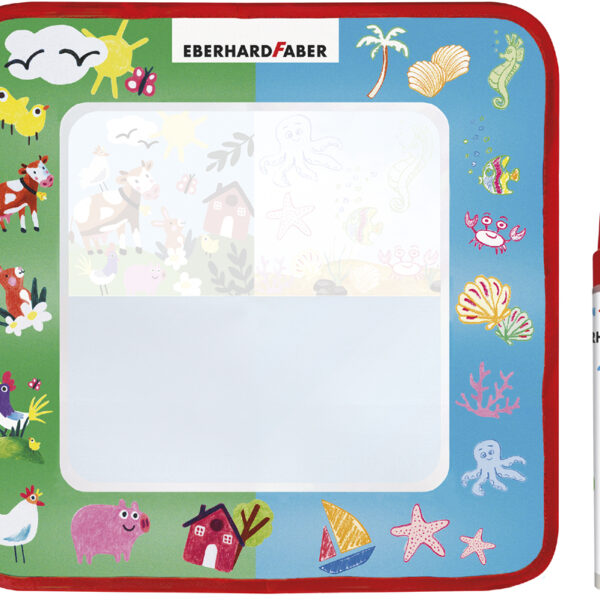 EBERHARD FABER tekenmat AQUA FUN, 320 x 320 mm, incl. pen