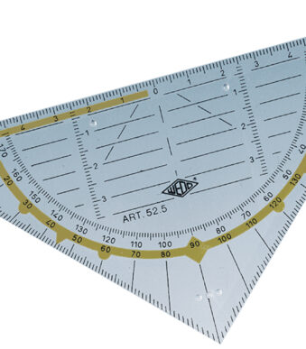 WEDO geodriehoek Standaard, hypothenusa 160 mm, transparant