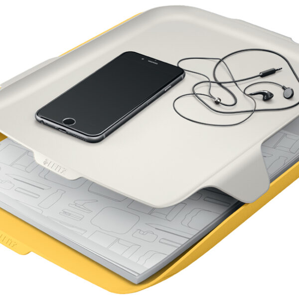 LEITZ brievenbakje Cosy incl. Organizer, DIN A4, geel