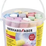 EBERHARD FABER stoepkrijt Glitter, 20 stuks in emmer