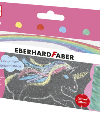 EBERHARD FABER stoepkrijt in eenhoornvorm, 6 stuks in doosje