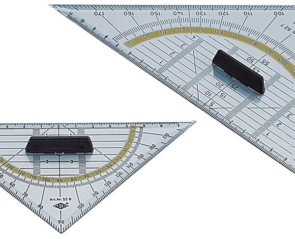 WEDO geodriehoek, hypothenusa 160 mm, met afneembare greep