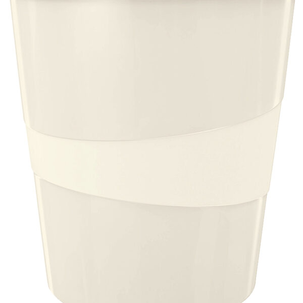 LEITZ prullenbak WOW, van kunststof, 15 liter, rond, wit