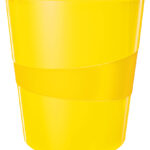 LEITZ prullenbak WOW, kunststof, 15 liter, rond, geel