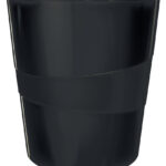 LEITZ prullenbak WOW, kunststof, 15 liter, rond, zwart
