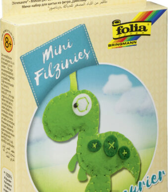 Mini viltnaaispelenset 'Filzinies', dinosaurusthema, 12 onderdelen.