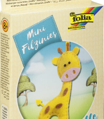 Folia Mini Vilten Naaikits 'Vilten Diertjes', 13-delig, Giraf