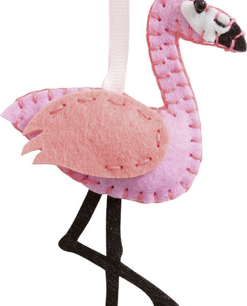 Viltpakket mini 'Filzinies', 11-delig, flamingo