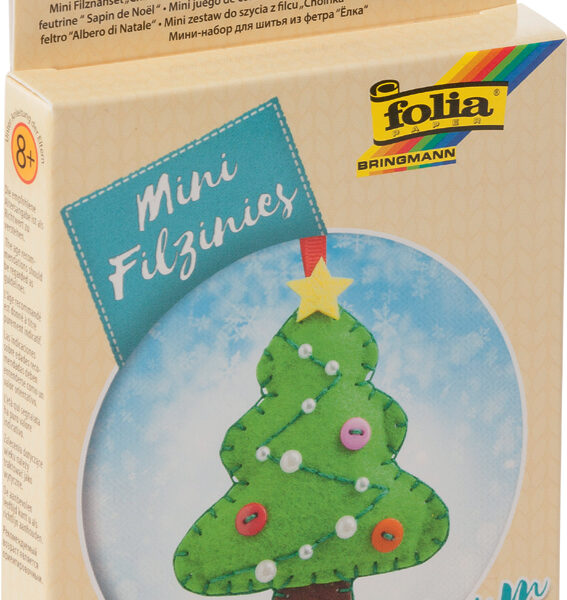 Viltnaaiset 'Viltmusjes', 21-delig, Kerstboom.