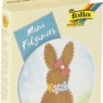 Viltnaaidoosje 'Viltdiertjes', 15-delig, konijn.