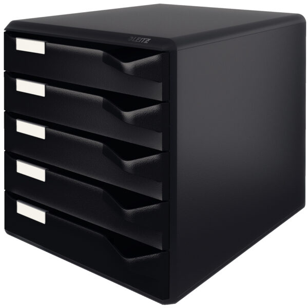 LEITZ schuifladenbox Post-set, 5 lades, zwart