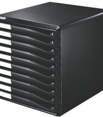 LEITZ schuifladenbox Formulier-set, 10 lades, zwart