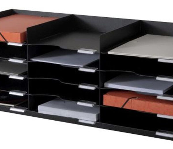 PAPERFLOW sorteerstation Formulierenbox, 15 vakken, zwart