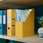 LEITZ tijdschriftencassette Click & Store Cosy, A4, massief karton, geel