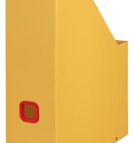 LEITZ tijdschriftencassette Click & Store Cosy, A4, massief karton, geel
